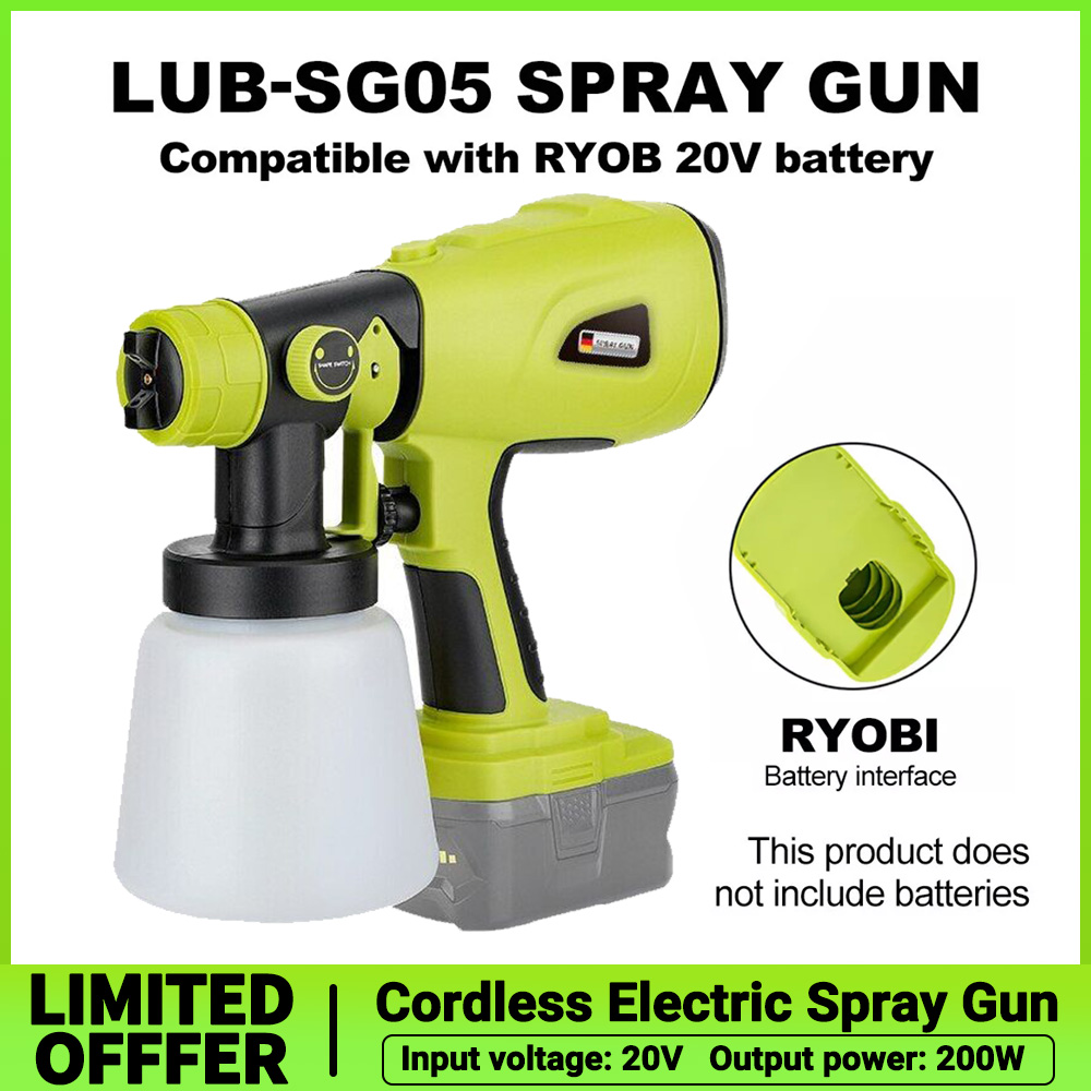 Cordless Paint Sprayer 20V - 1000 ml Akülü Elektrikli Püskürtme Tabancası