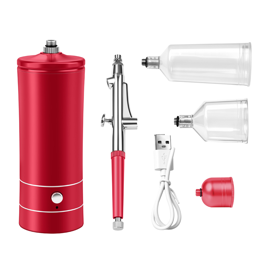 Spray Gun Air Compressor Kit - Kompresörlü Airbrush Seti, 0,3 mm Uçlu