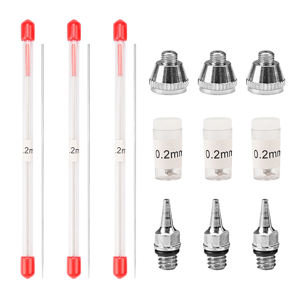 Hvlp Spray Gun Gravity Feed - 1/3 adet set 0.2/0.3/0.5mm Airbrush Nozulu