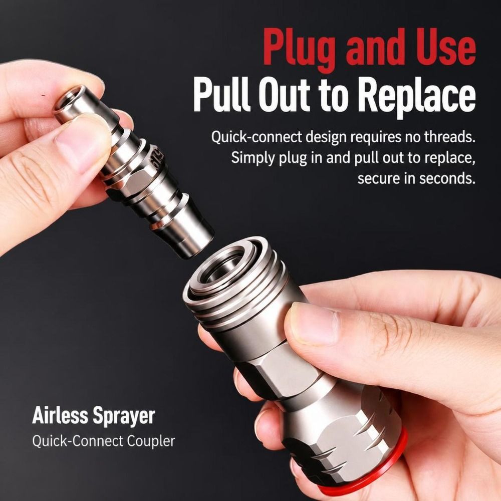 Paint Sprayer Nozzle Kit - Hızlı Bağlantılı, Hava Basınçsız Boya Püskürtme