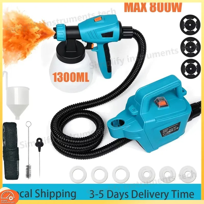 Paint Sprayer For Fence Deck - 800W HVLP Boya Püskürtücü, 1300ml Çıkarılabilir