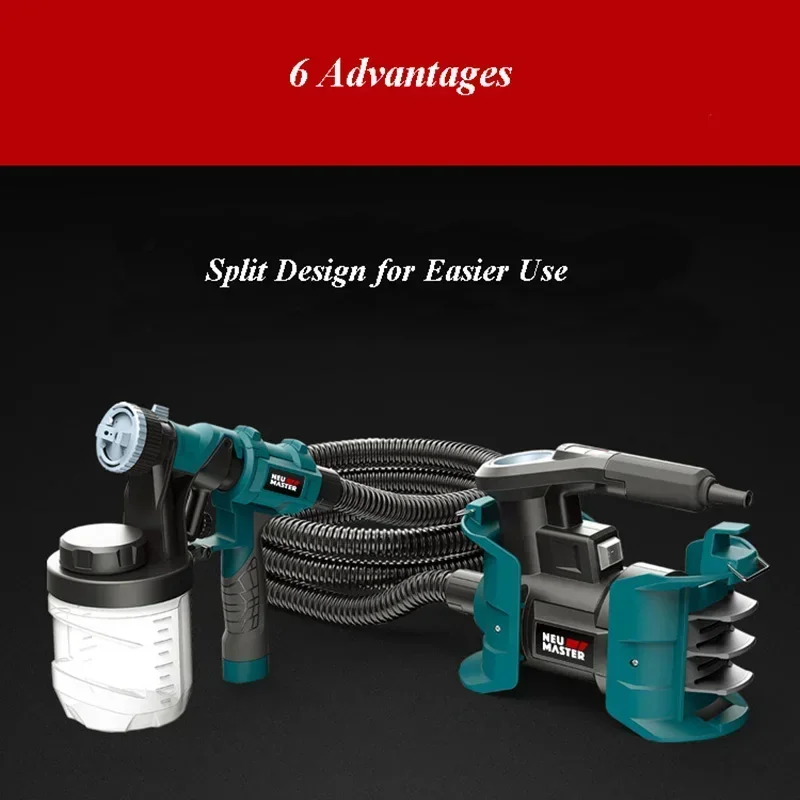 Electric Paint Sprayer 800W - Yeni 2.5mm Nozul Püskürtme Tabancası 800W
