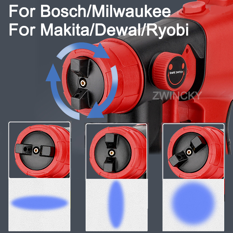 Cordless Paint Sprayer 20V - Makita/Dewal/Bosch/Milwaukee/Ryobi 18V 20V Batarya ile Uyumlu