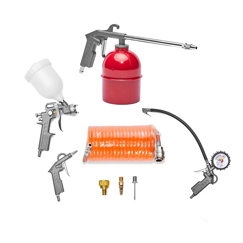 Pnömatik araç seti hava kompre - Spray Gun Air Compressor Kit incelemesi ve fiyatı