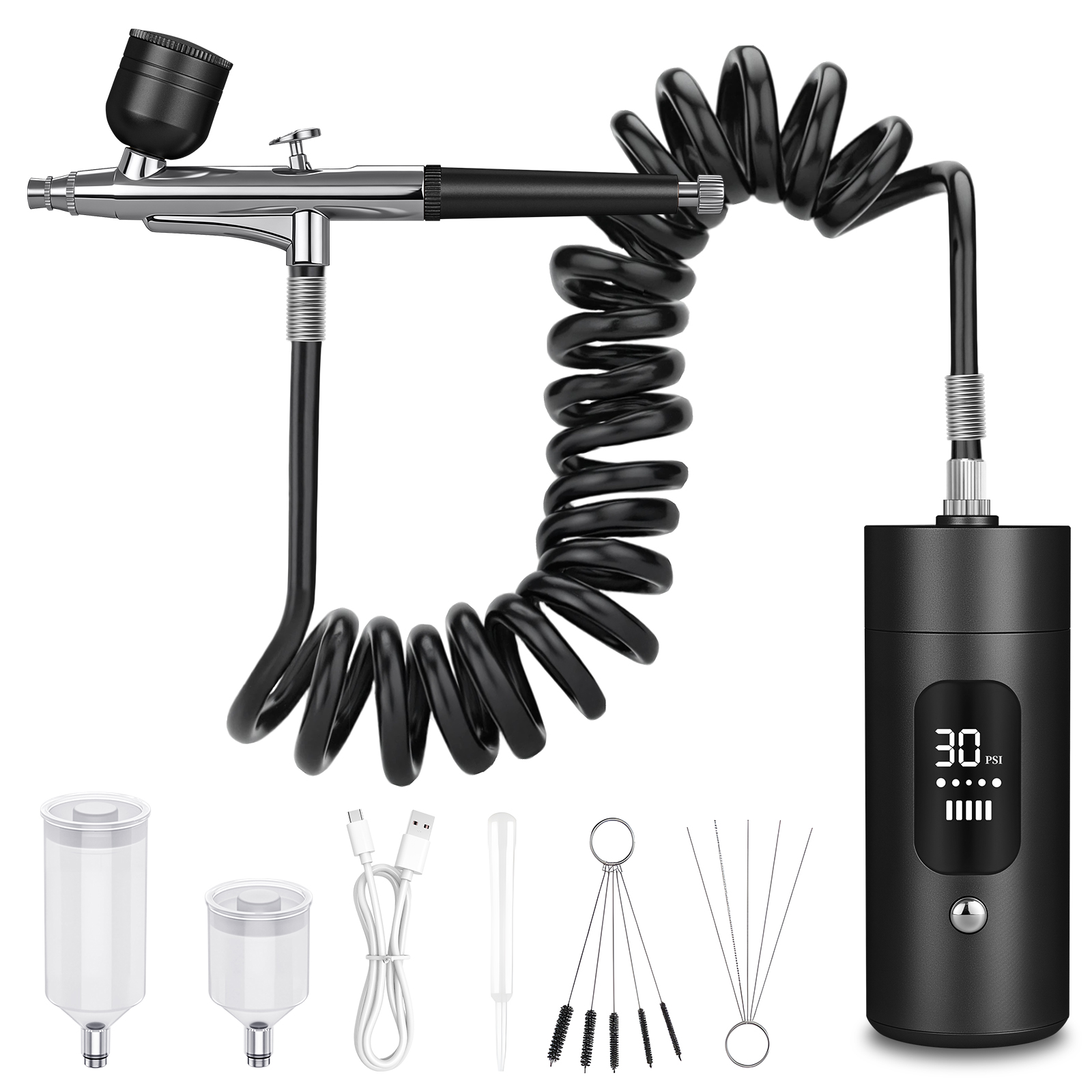 Manikür Tabancası Seti: 30 PSI - Airbrush Kit Compressor incelemesi ve fiyatı