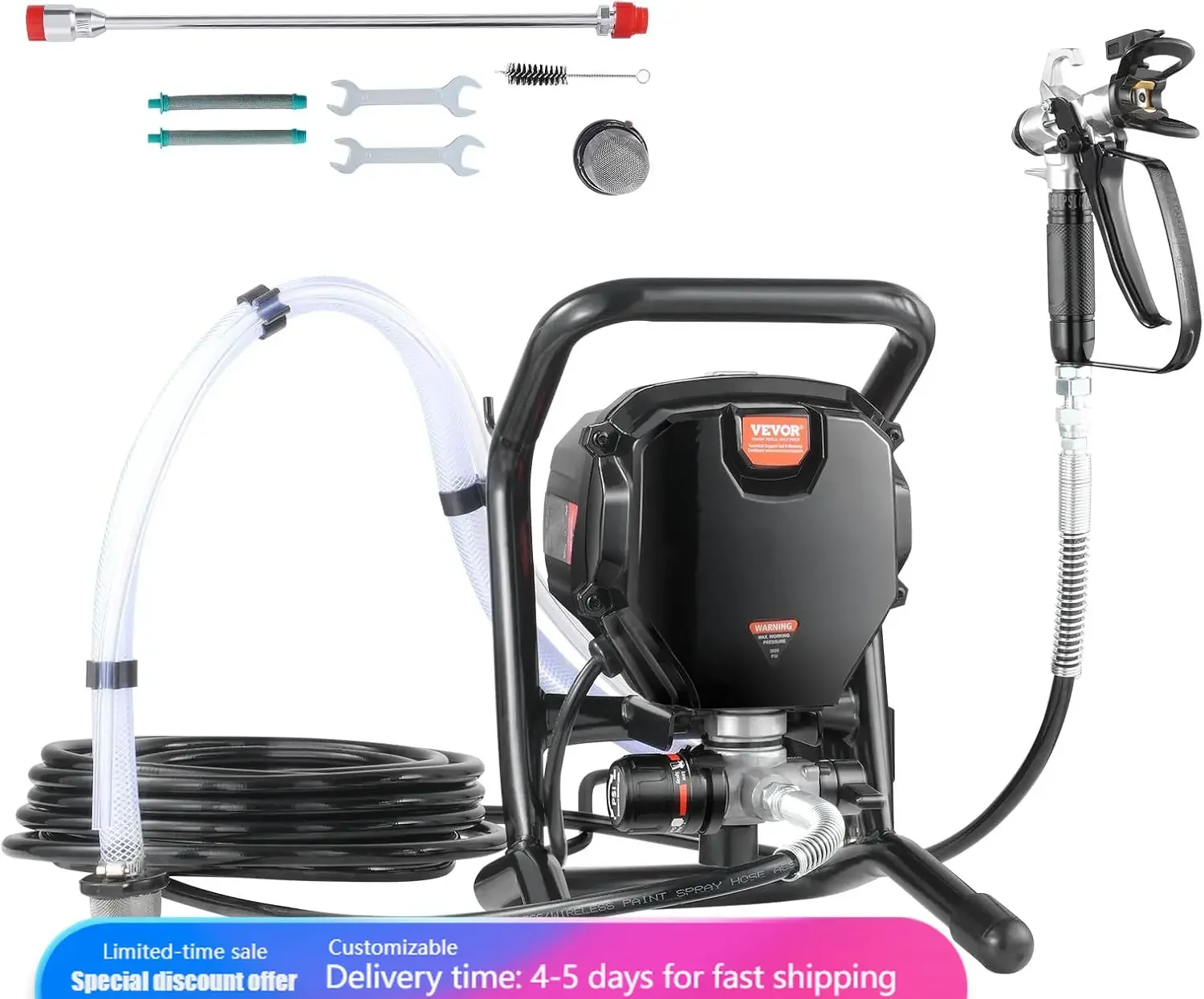 750W Standlı Havasız Boya Püsk - Airless Paint Sprayer 3000Psi incelemesi ve fiyatı