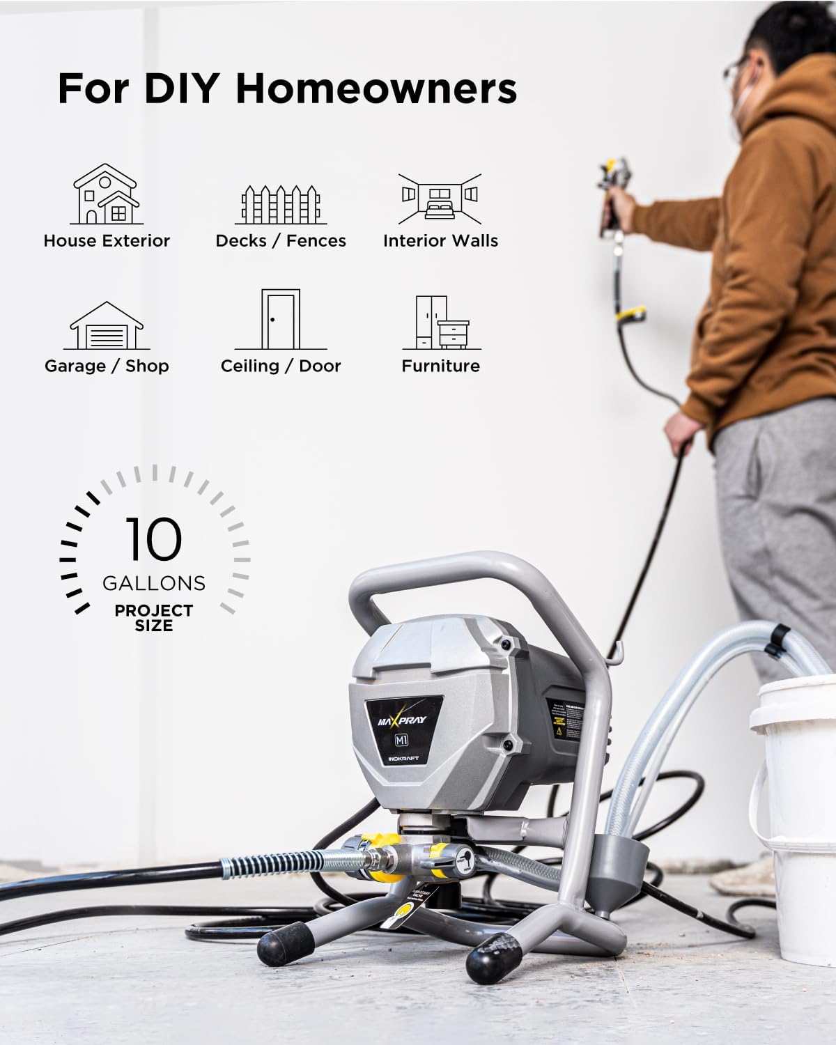 3000 PSI 550W Havasız Boya Püs - Paint Sprayer For Fence Deck incelemesi ve fiyatı