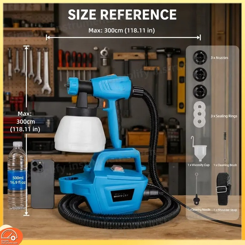 800W HVLP Boya Püskürtücü, 130 - Paint Sprayer For Fence Deck incelemesi ve fiyatı