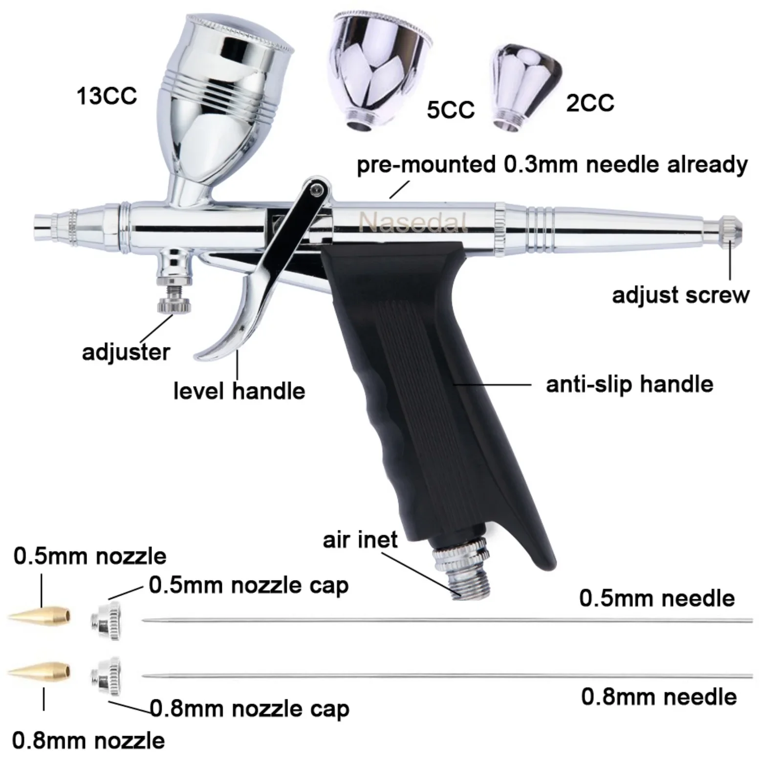 Nasedal Airbrush Hava Kompresö - Spray Gun Air Compressor Kit incelemesi ve fiyatı